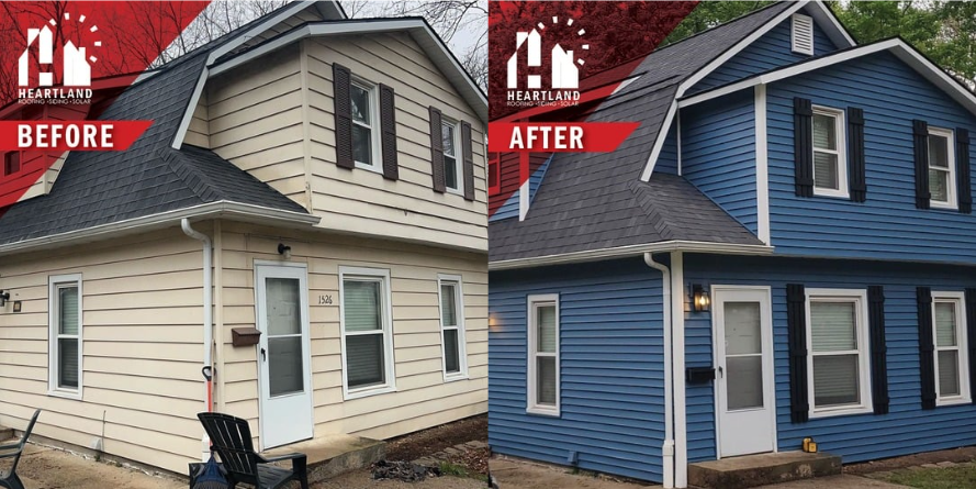 Siding Installation Before and After