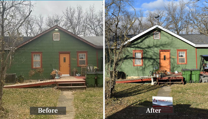 Roof Giveaway Lauri Boone IA Before and After Image
