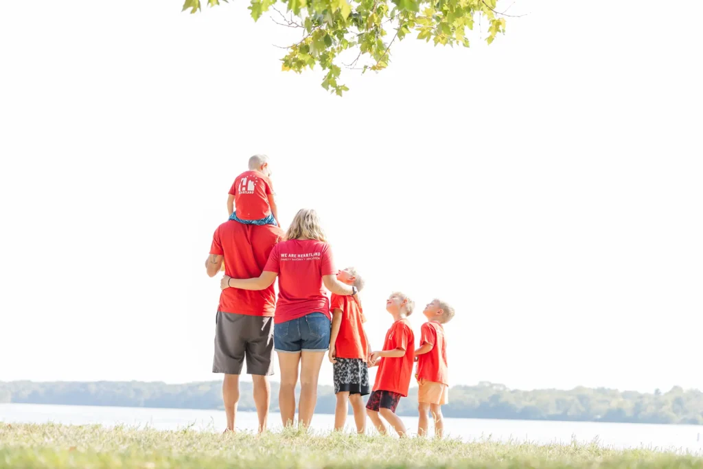 family photo-back view-heartland roofing-des moines