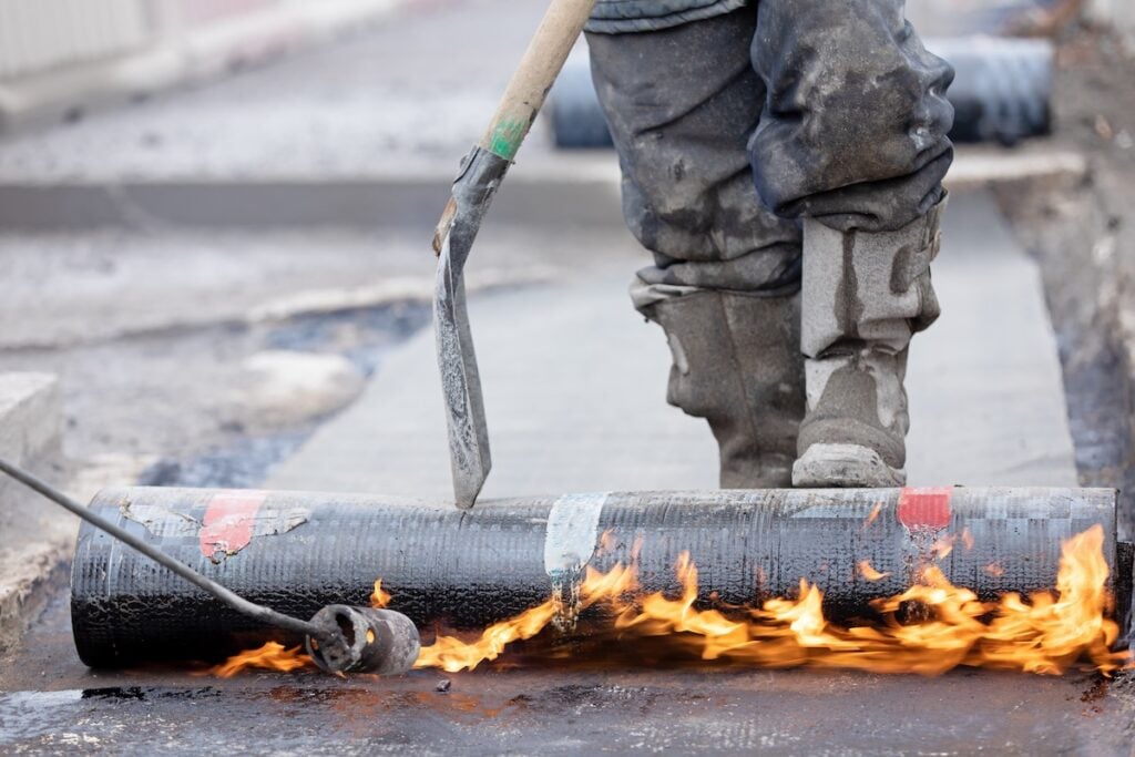 modified bitumen firing method
